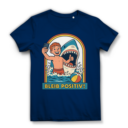 Bleib Positiv Hai Selfie Retro - Damen Premium Bio T-Shirt