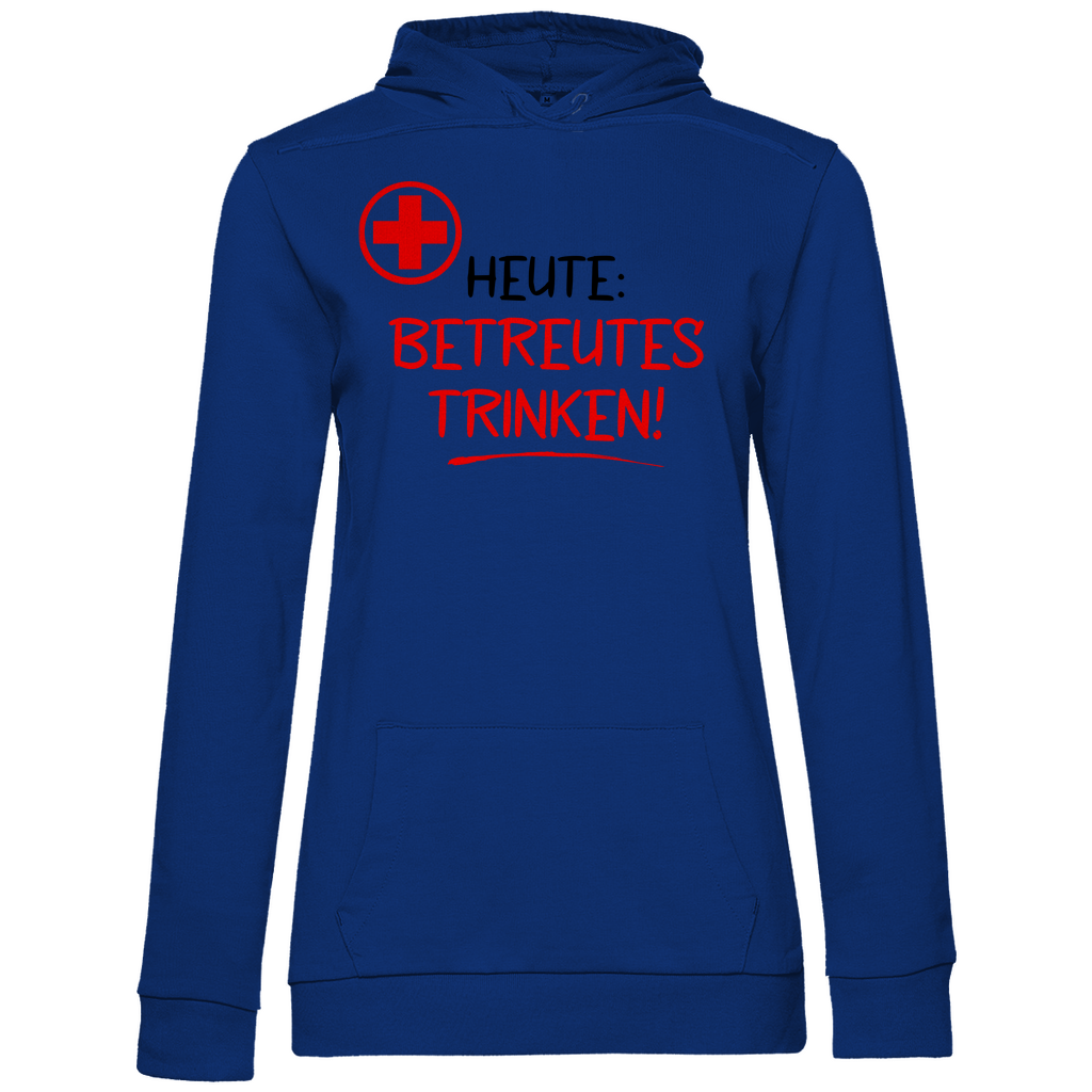 Heute betreutes Trinken! - Damen Hoodie Royal