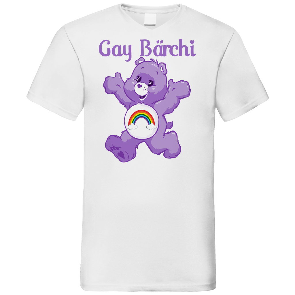 Gay Bärchi - Glücksbärchi - Herren V-Neck Shirt