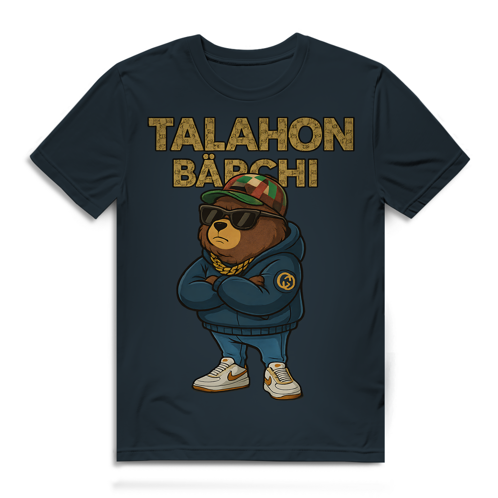 Talahon Bärchi - Glücksbärchi - Herren Premium Bio T-Shirt Dark Grey Solid