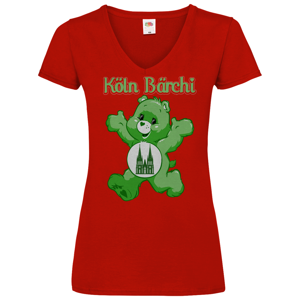 Köln Bärchi - Glücksbärchi - V-Neck Damenshirt