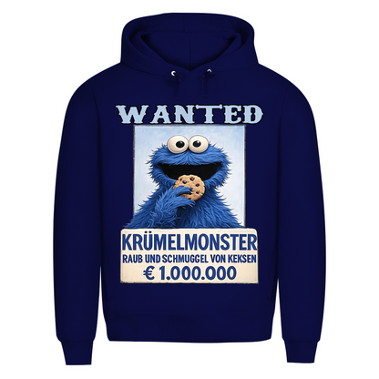 Wanted Krümelmonster Raub und Schmuggel von Keksen - Herren Premium Bio Hoodie Navy Blue