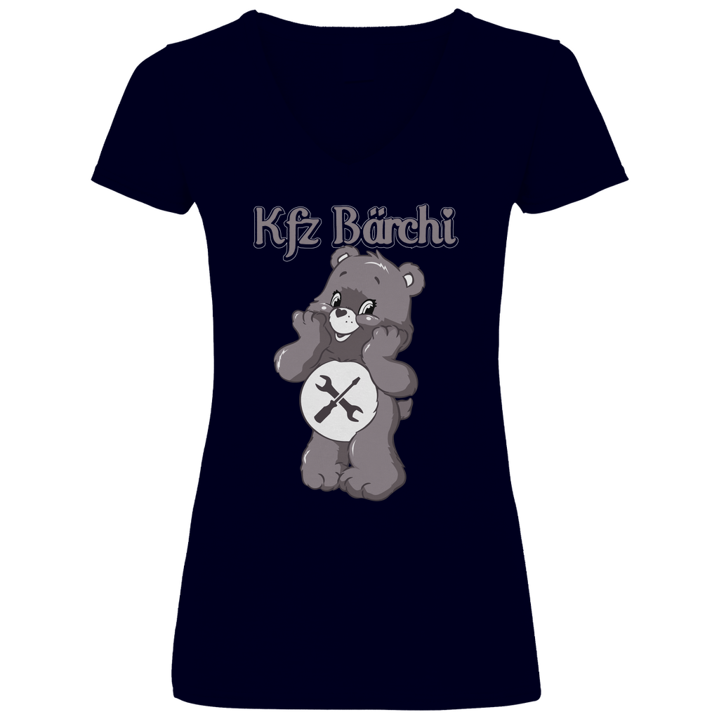 KFZ Bärchi - Glücksbärchi - V-Neck Damenshirt Deep Navy