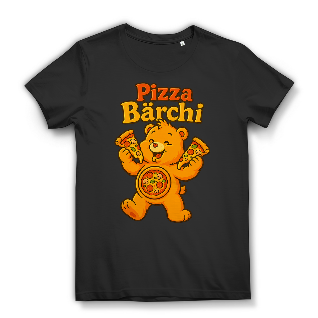 Pizza Bärchi - Glücksbärchi - Damen Premium Bio T-Shirt Black