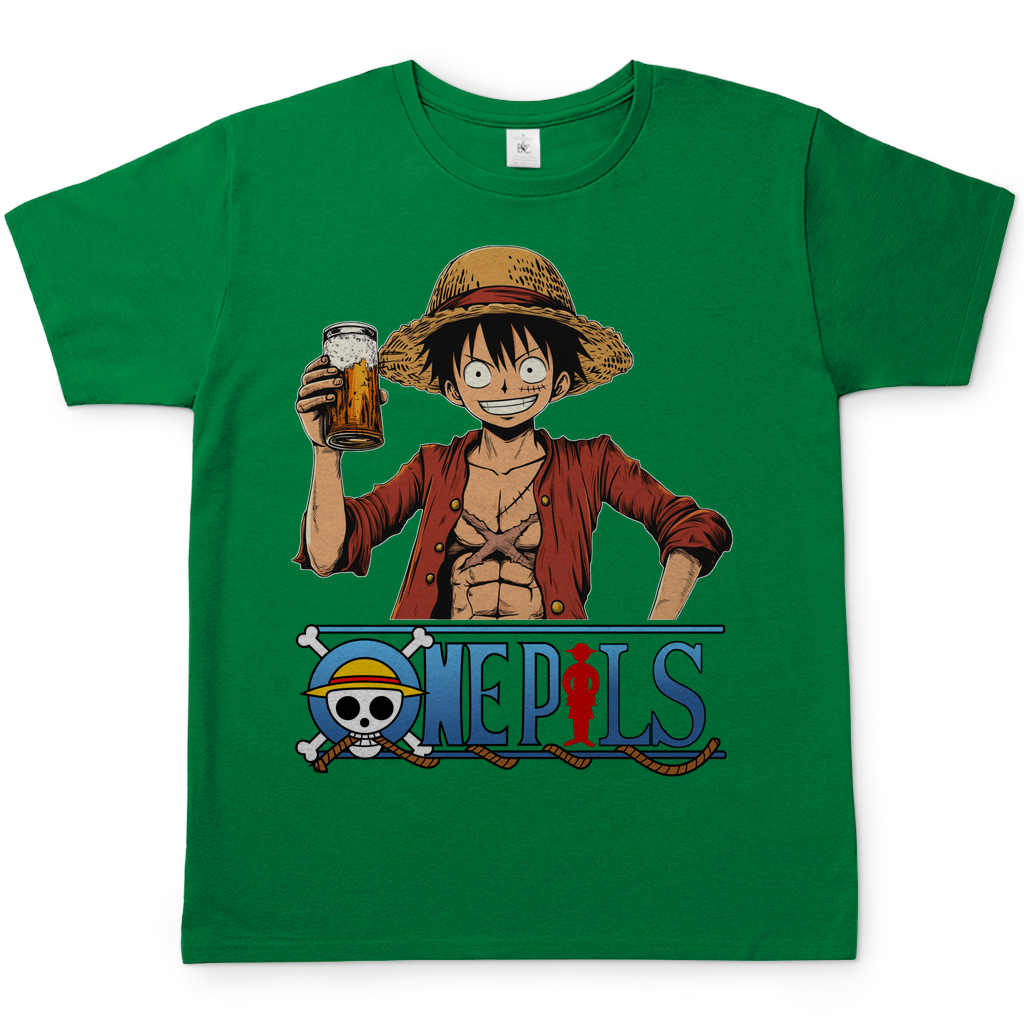 One Pils - One Piece Ruffy - Herren Shirt Kelly Green