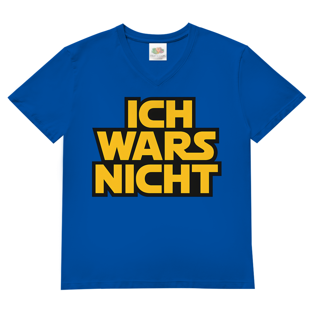 Ich Wars Nicht - Herren V-Neck T-Shirt Royal Blue