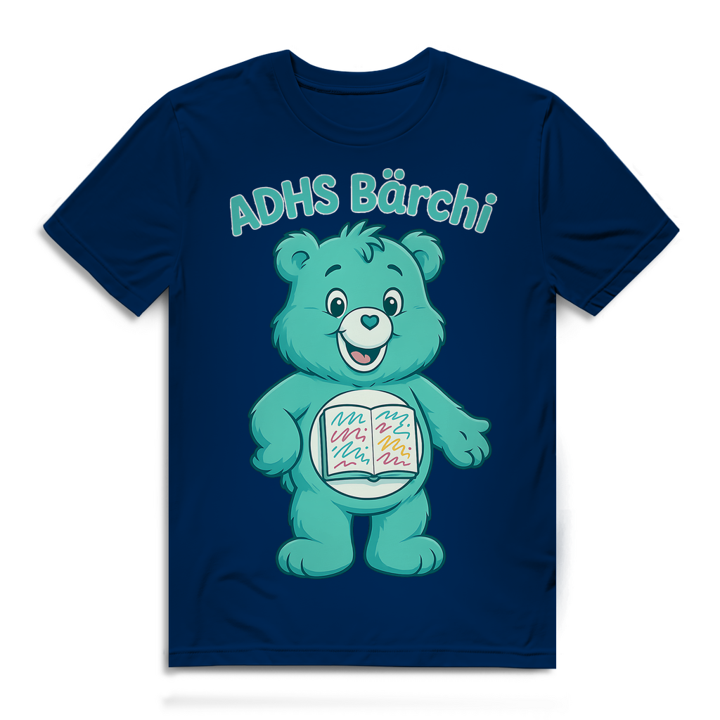 ADHS Bärchi - Glücksbärchi - Herren Premium Bio T-Shirt Navy