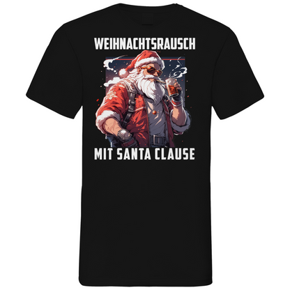 Weihnachtsrausch mit Santa Clause - Herren V-Neck Shirt Black