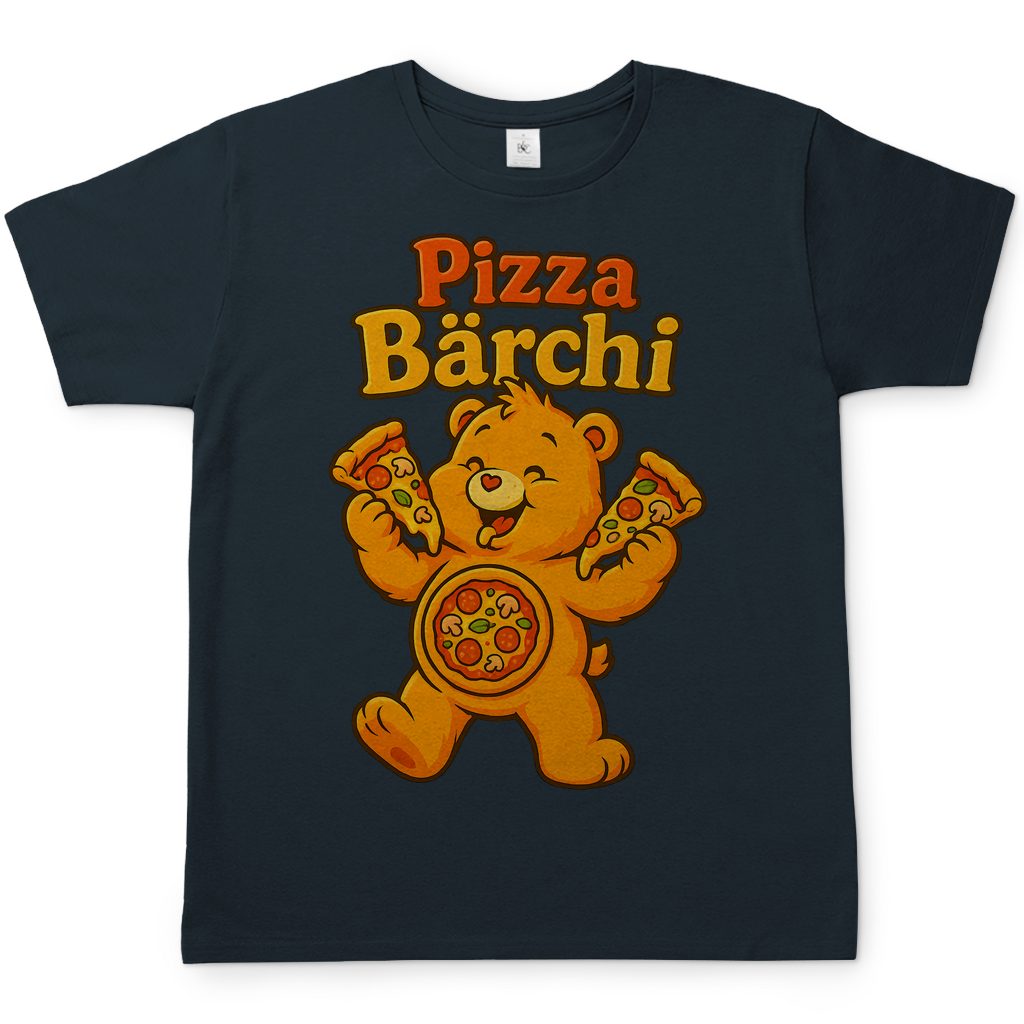 Pizza Bärchi - Glücksbärchi - Herren T-Shirt Dark Grey Solid