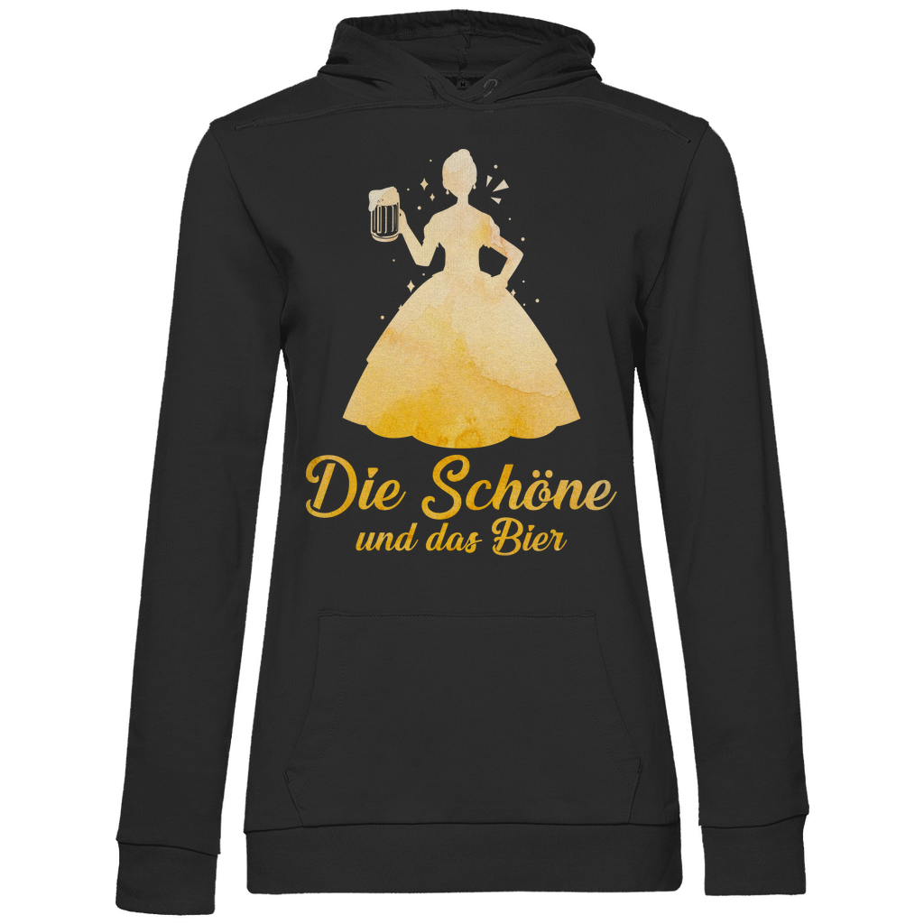 Die schöne und das Bier - Prinzessin Aquarell - Damen Hoodie