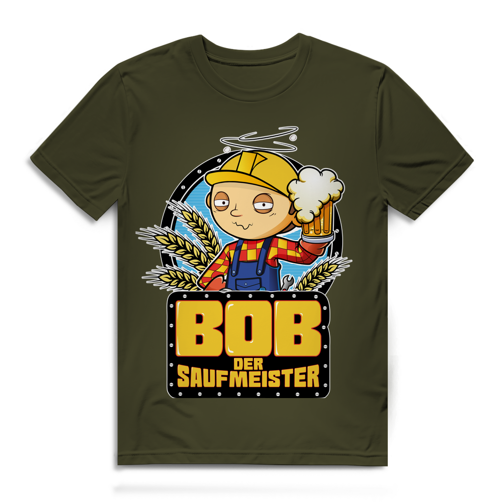 Bob der Saufmeister Baumeister - Herren Premium Bio T-Shirt Khaki