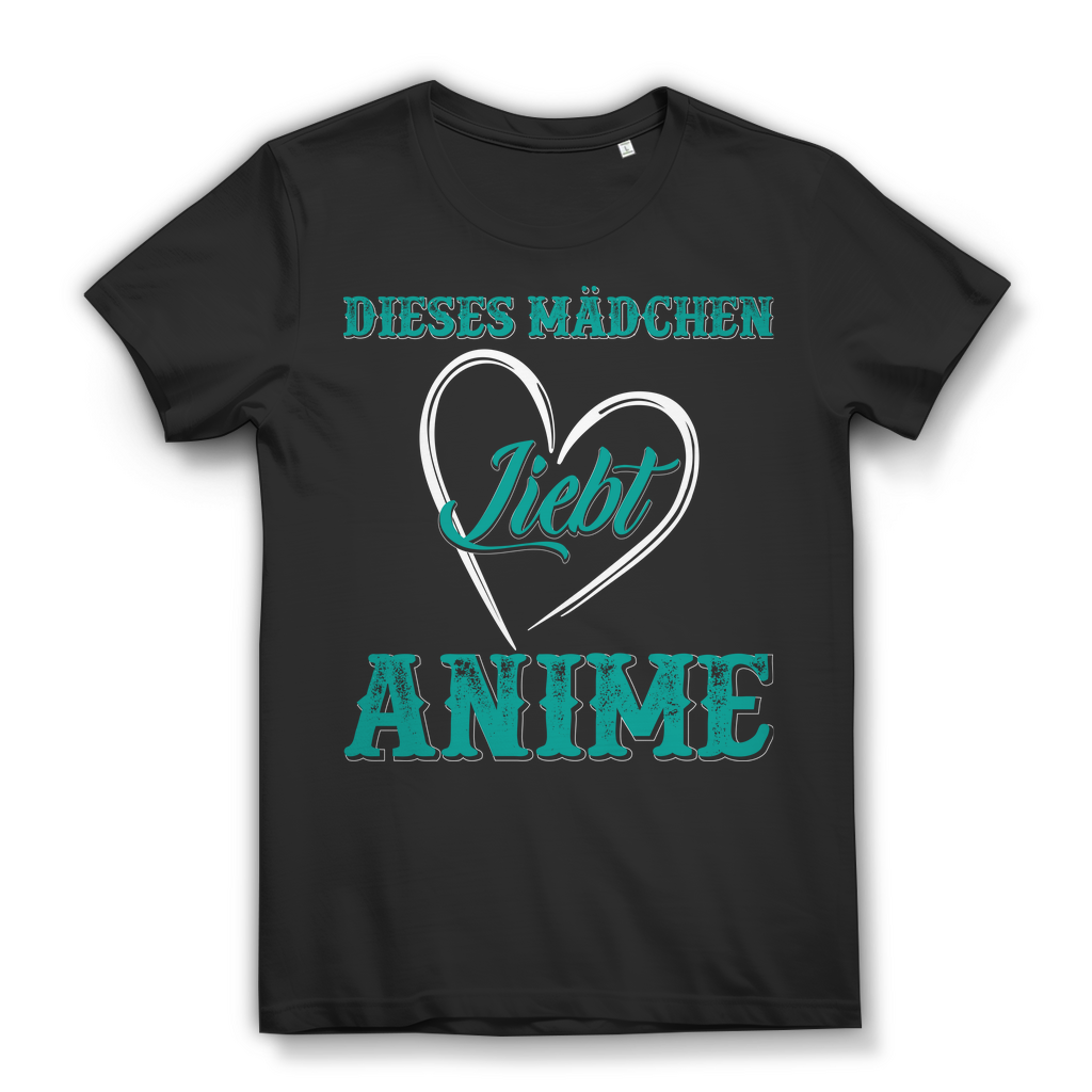Dieses Mädchen liebt Anime – Damen Otaku T-Shirt – Geschenk für Anime Girls Black