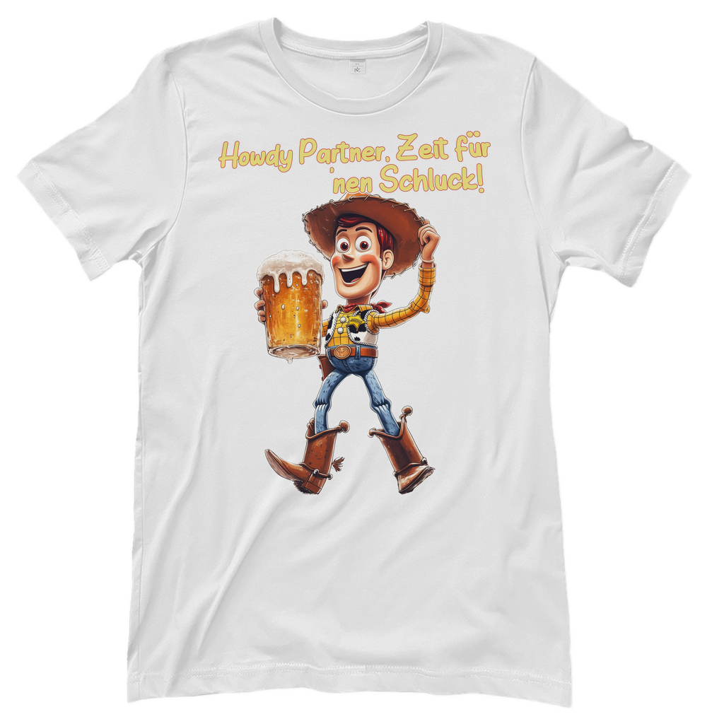 Howdy Partner Zeit für nen Schluck - Woody Toy Story - Damenshirt White