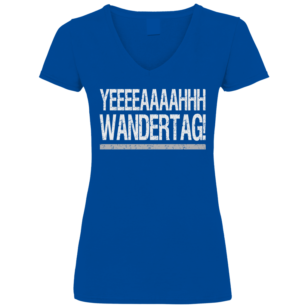 YEEEAH Wandertag! - V-Neck Damenshirt