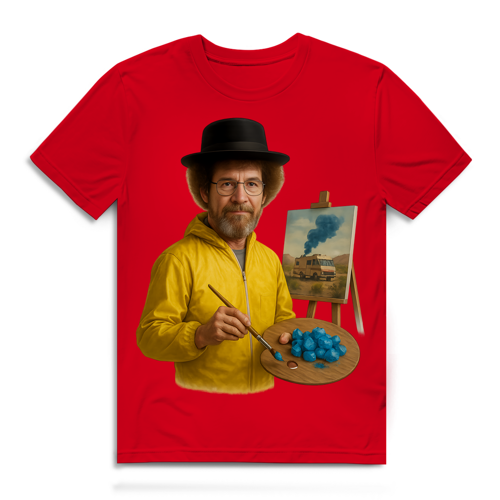 Bob Ross x Walter White Breaking Bad Mashup - Herren Premium Bio T-Shirt Red
