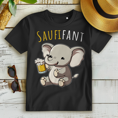 Saufifant süßer Elefant mit Bier - Damen Premium Bio T-Shirt