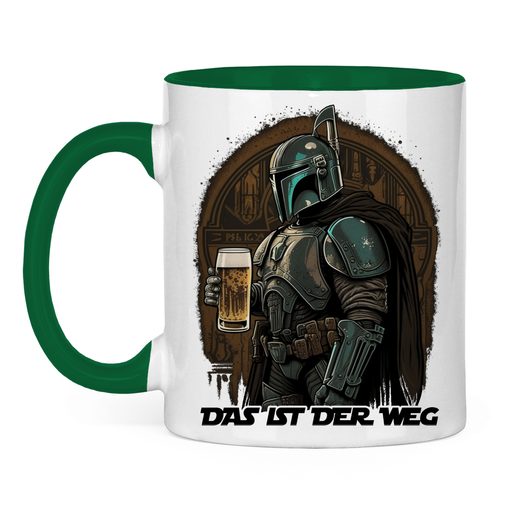 Das ist der Weg Mandalorianer Bier - Tasse zweifarbig Green