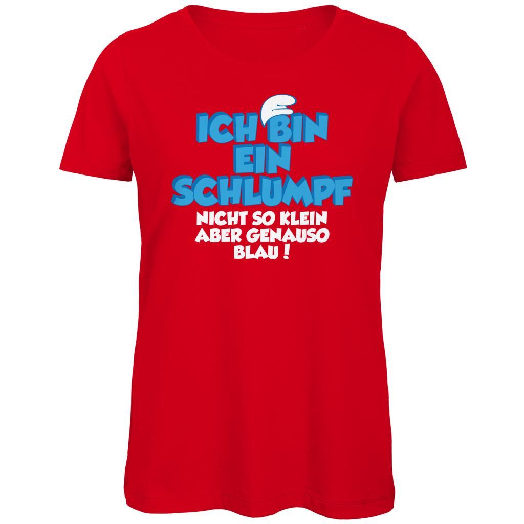 Ich bin ein Schlumpf nicht so klein aber genauso blau - Damen Premium Bio T-Shirt Red