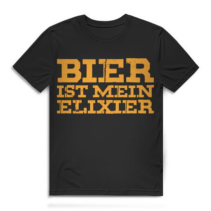 Herren Bier Spruch Shirt – Bier ist mein Elixier – Witziges Party T-Shirt