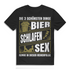 Männer Bier Shirt – Die 3 schönsten Dinge: Bier Schlafen Sex Reihenfolge Black
