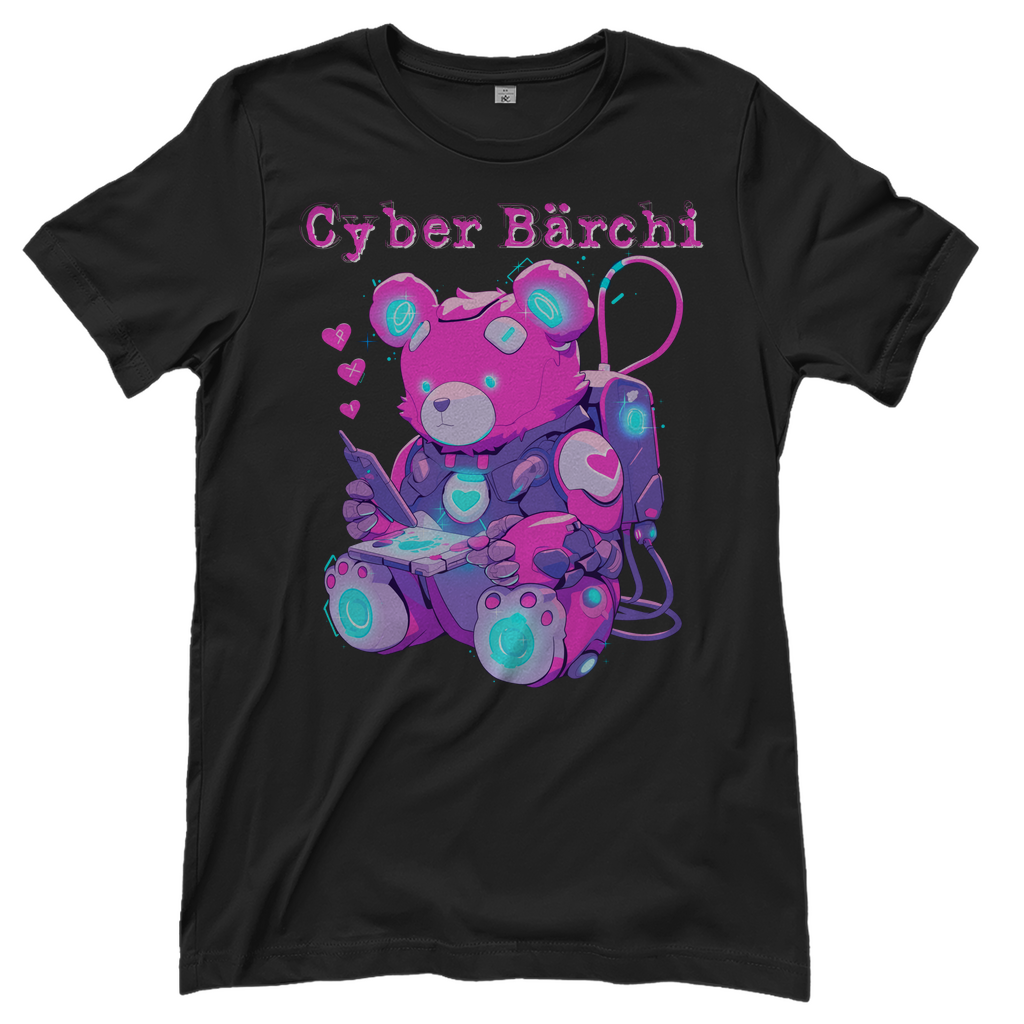 Cyber Bärchi - Glücksbärchi - Damenshirt Black