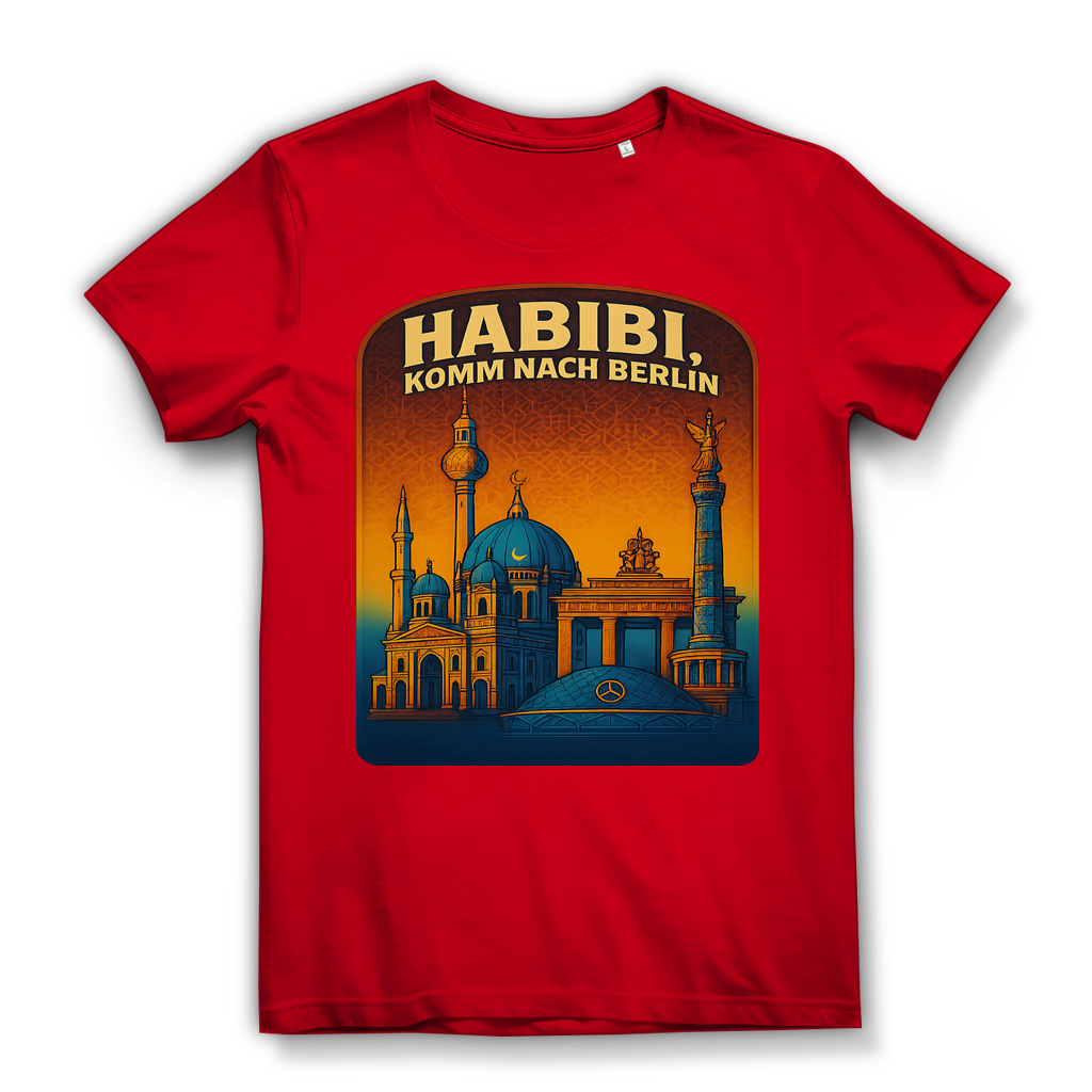 Habibi komm nach Berlin - Damen Premium Bio T-Shirt Red