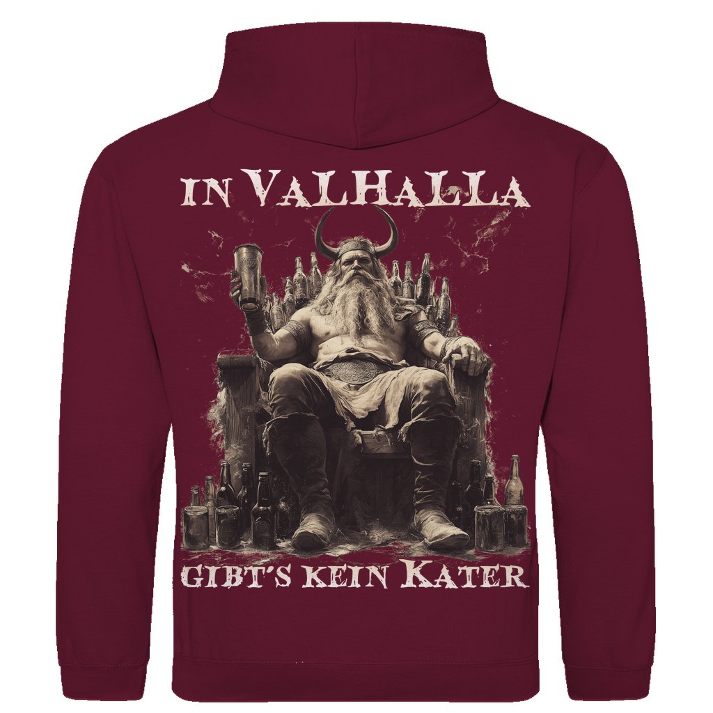 In Valhalla gibt´s kein Kater - Herren Hoodie Burgundy
