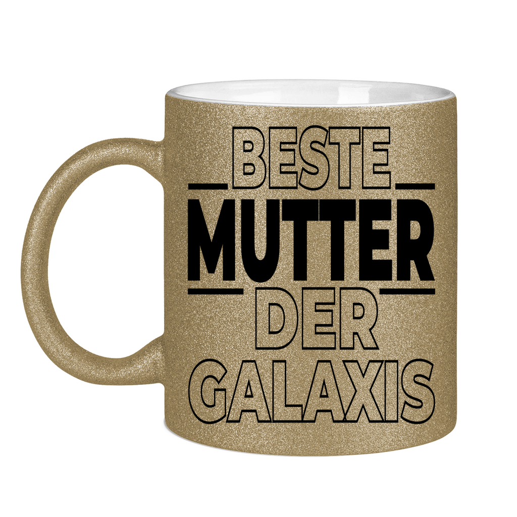 Beste Mutter der Galaxis - Glitzertasse