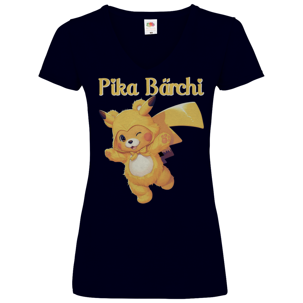 Pika Bärchi - Glücksbärchi - V-Neck Damenshirt