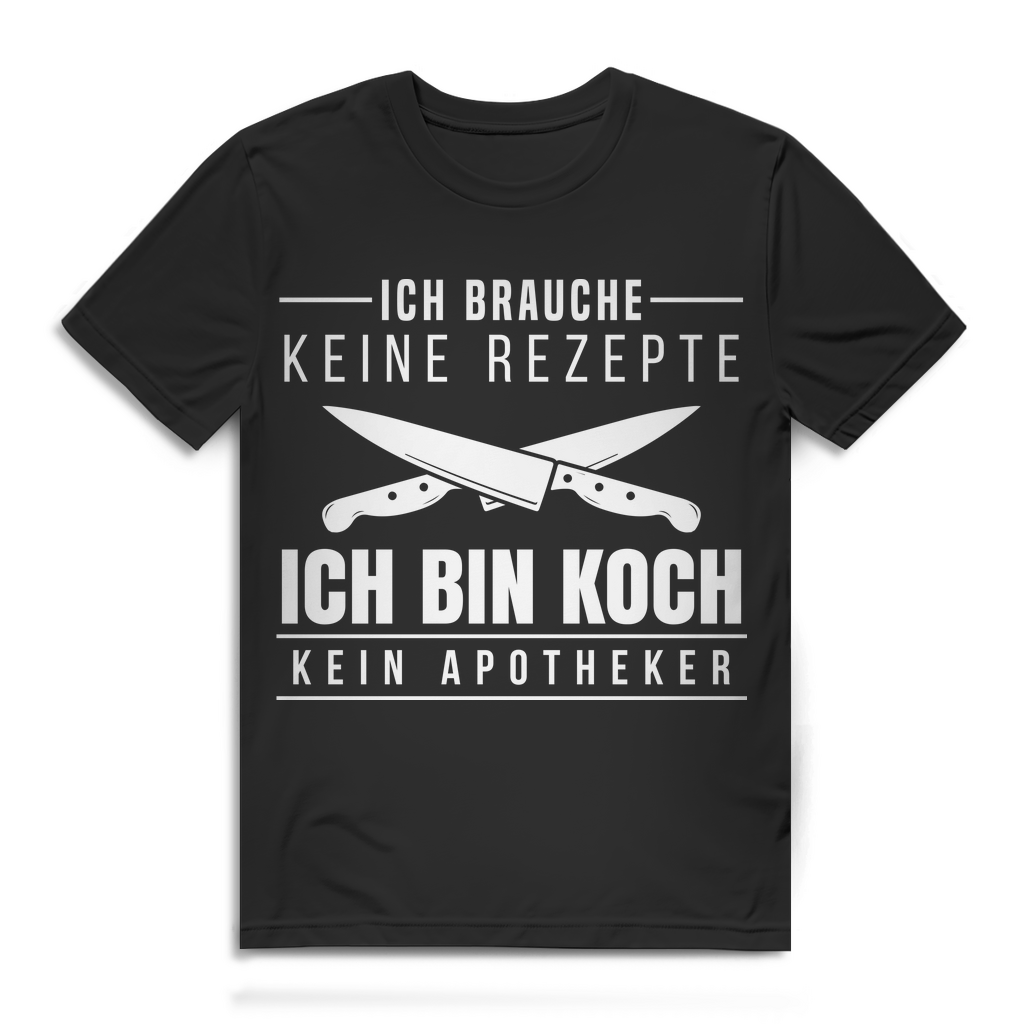 Ich bin Koch kein Apotheker – Fun Shirt für Küchenprofis Herren Bio Black