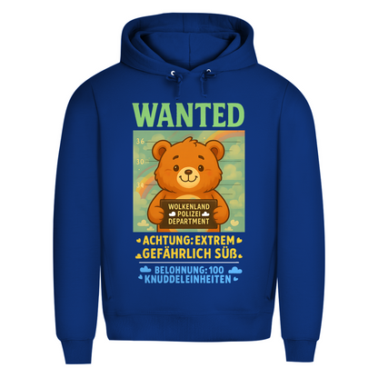 Herren Premium Bio Hoodie Wanted Glücksbärchi Wolkenland Extrem Gefährlich Süß Royal