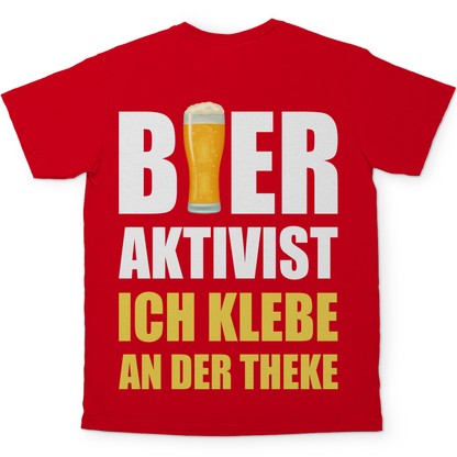 Bier Aktivist Ich klebe an der Theke - Herren Shirt Red
