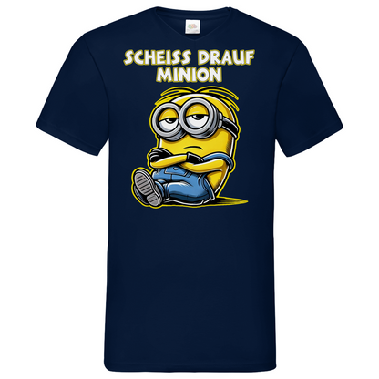 Scheiss drauf Minion - Herren V-Neck Shirt