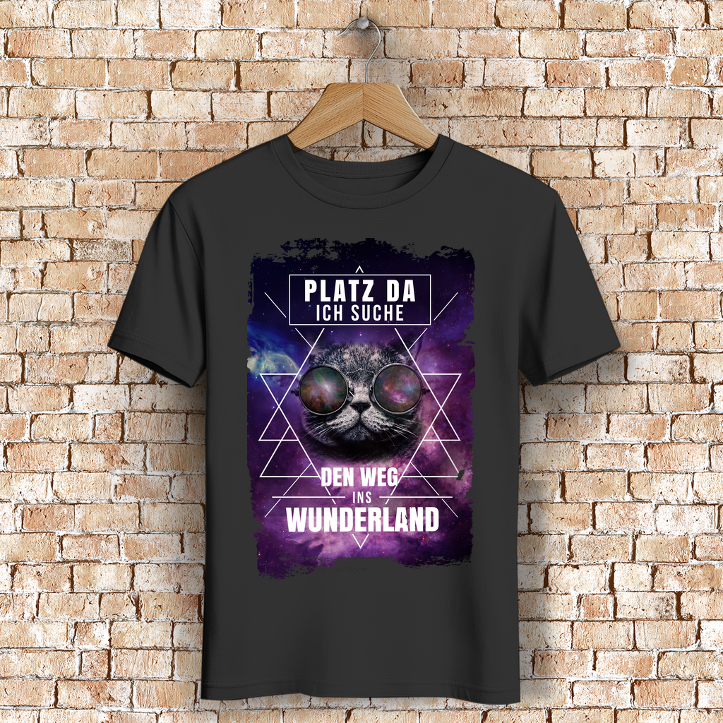Psychedelic Herren Shirt – Weg ins Wunderland – Festival Look aus Bio Baumwolle