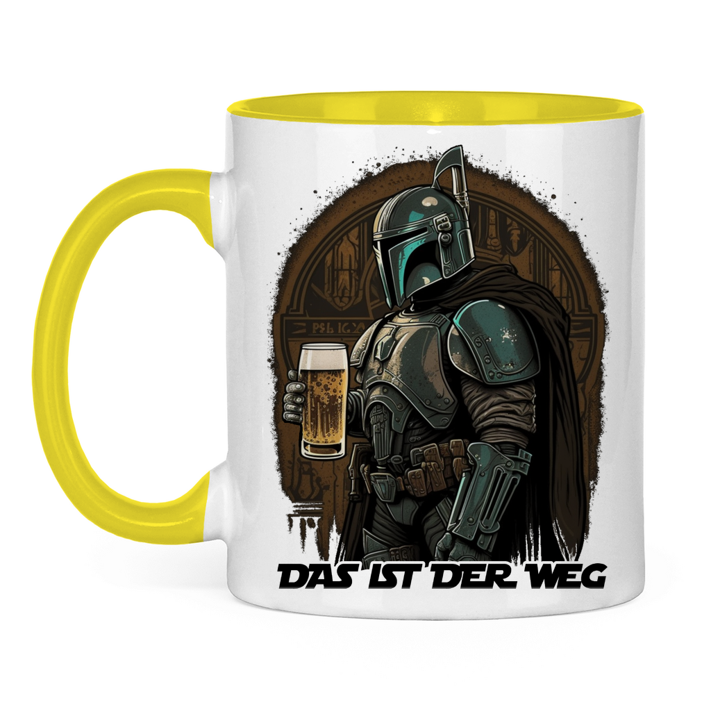 Das ist der Weg Mandalorianer Bier - Tasse zweifarbig Yellow