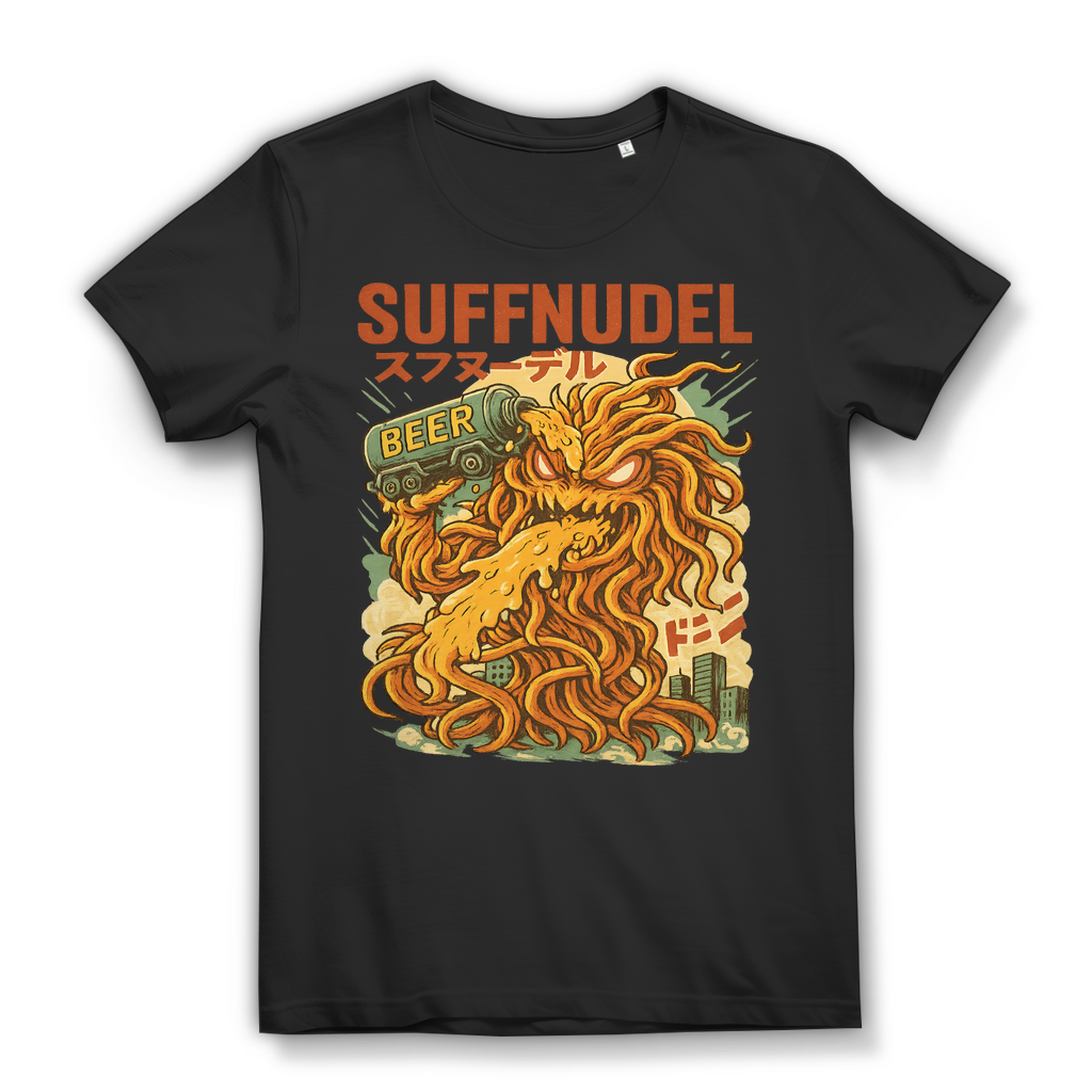 Suffnudel Bier Monster Nudel Kaiju - Damen Premium Bio T-Shirt Black