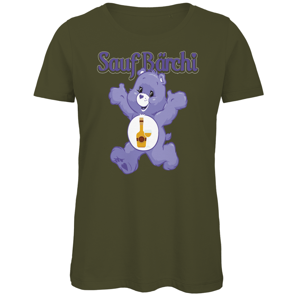 Sauf Bärchi - Glücksbärchi - Damen Premium Bio T-Shirt Khaki