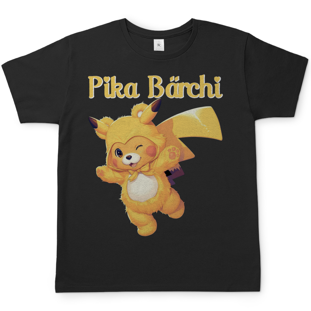 Pika Bärchi - Glücksbärchi - Herren Shirt Black