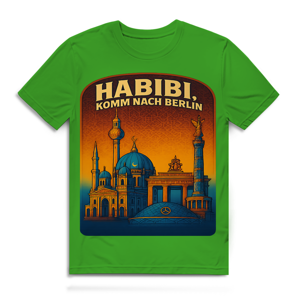Habibi komm nach Berlin - Herren Premium Bio T-Shirt Real Green