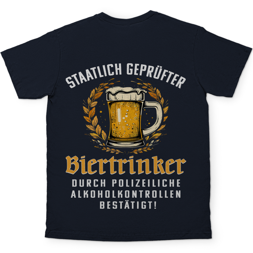 Staatlich geprüfter Biertrinker - Herren Shirt Navy