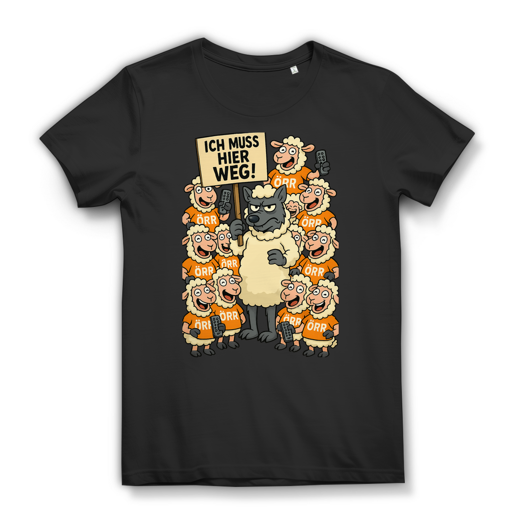 Wolf unter Schlafschafen ich muss hier weg - Damen Premium Bio T-Shirt