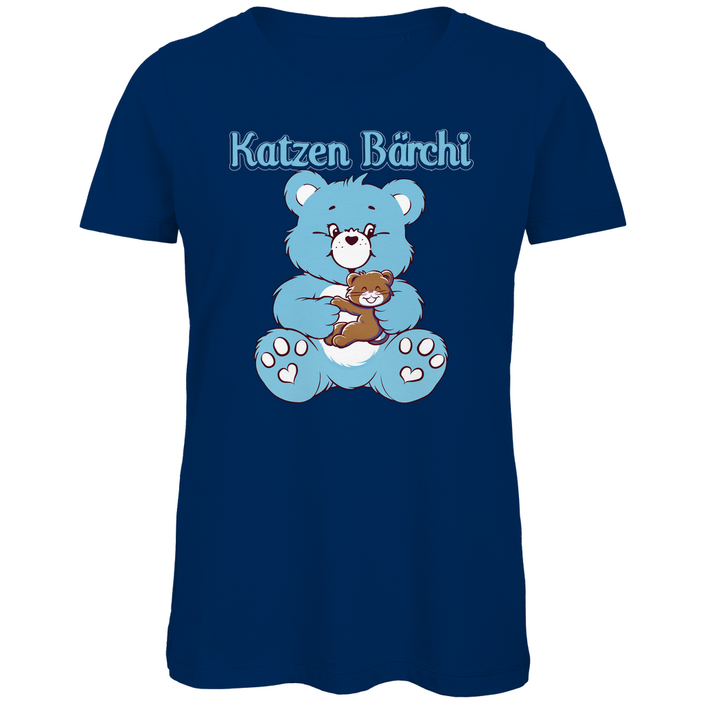 Katzen Bärchi - Glücksbärchi - Damen Premium Bio T-Shirt Navy