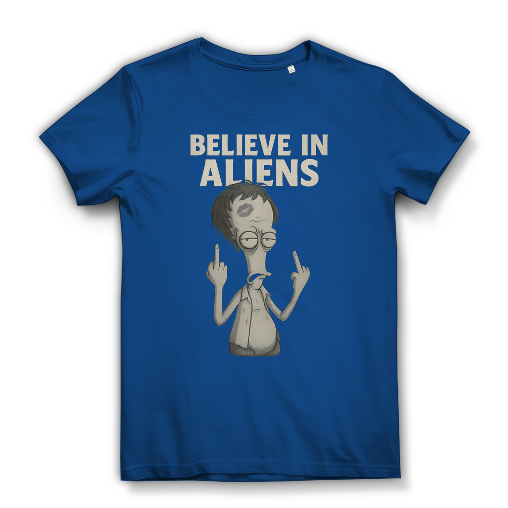Roger Smith American Dad Believe in Aliens - Damen Premium Bio T-Shirt Royal Blue