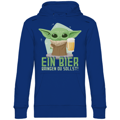 Ein Bier bringen du sollst Baby Yoda Grogu - Unisex Hoodie