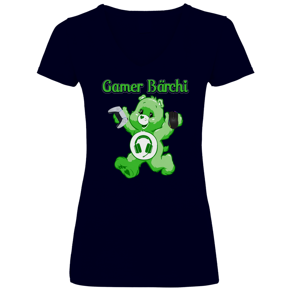 Gamer Bärchi - Glücksbärchi - V-Neck Damenshirt