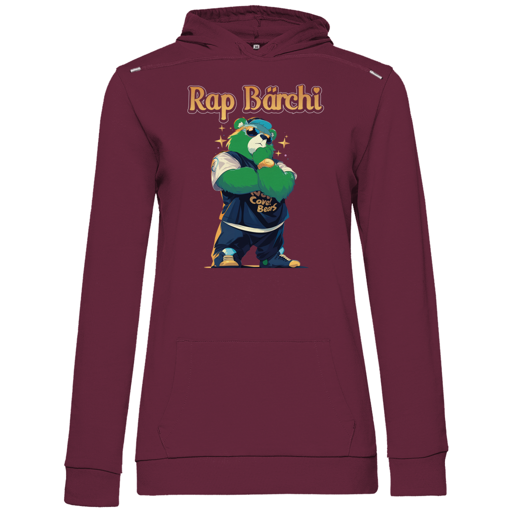 Rap Bärchi - Glücksbärchi - Damen Hoodie Wine