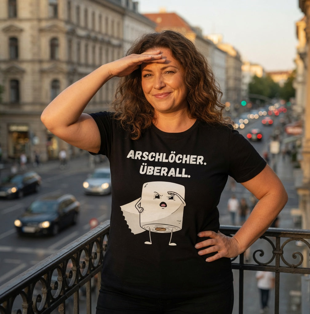 ARSCHLÖCHER. ÜBERALL. - Damen Premium Bio T-Shirt
