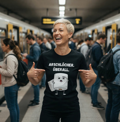 ARSCHLÖCHER. ÜBERALL. - Damen Premium Bio T-Shirt