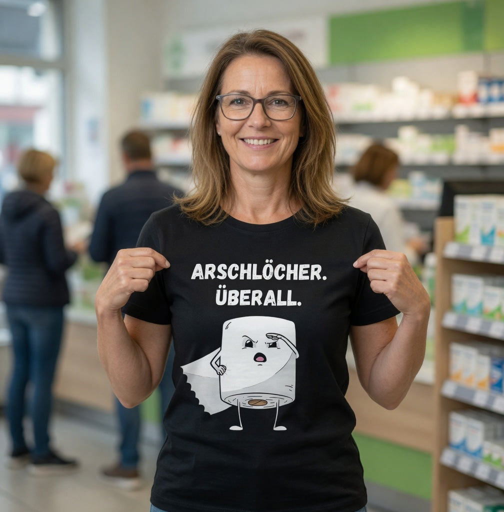 ARSCHLÖCHER. ÜBERALL. - Damen Premium Bio T-Shirt