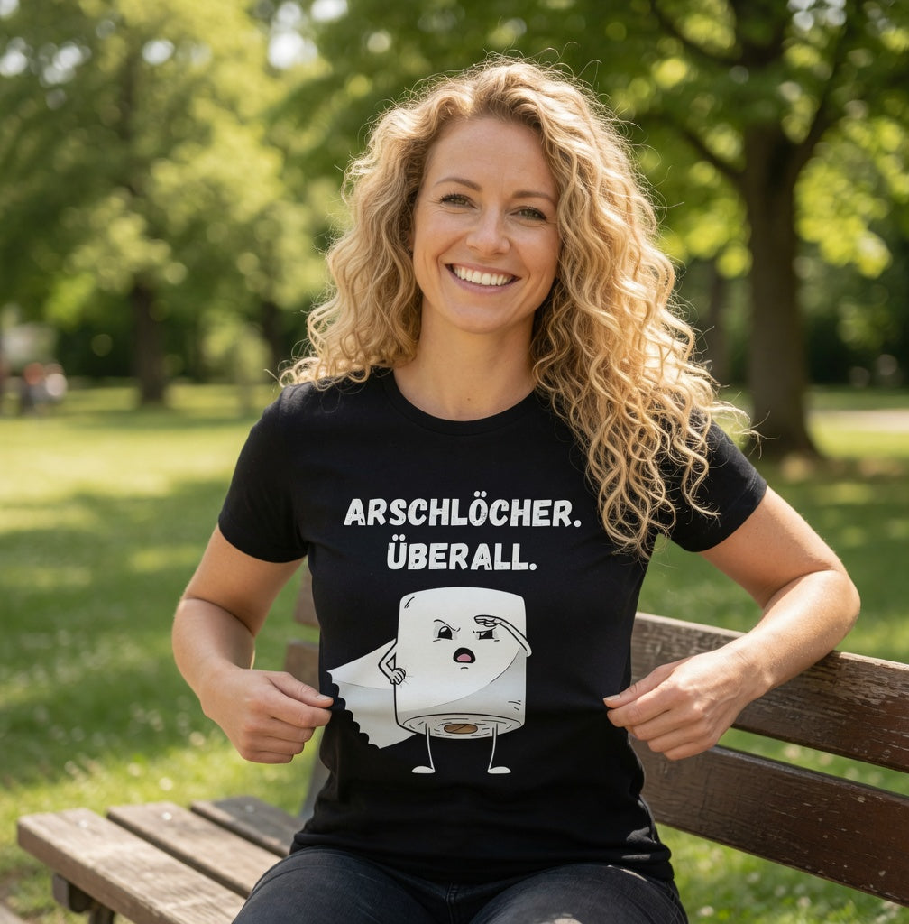 ARSCHLÖCHER. ÜBERALL. - Damen Premium Bio T-Shirt